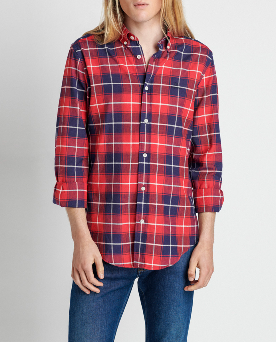Checkered Shirt with Embroidery
