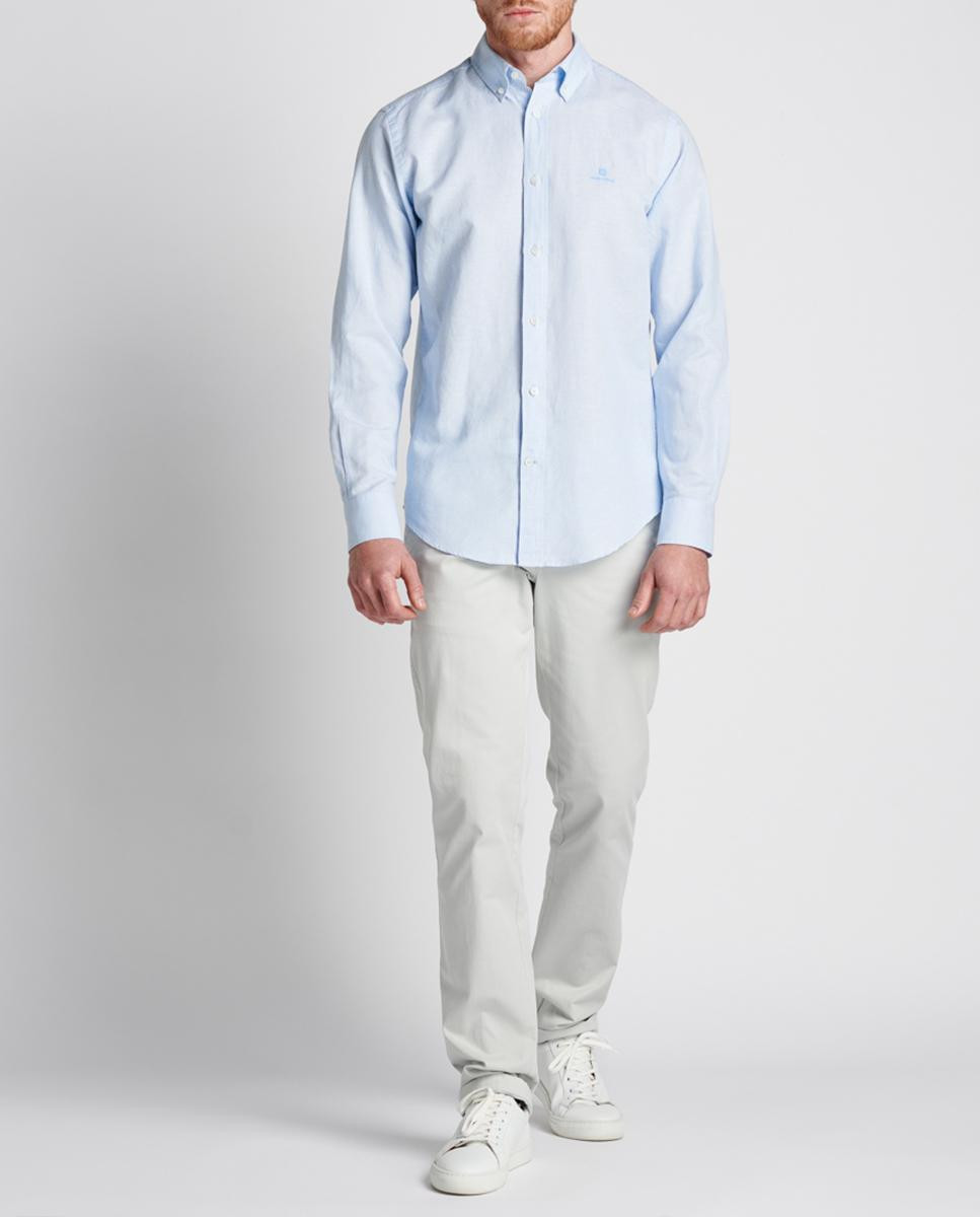 Regular fit shirt in striped fabric