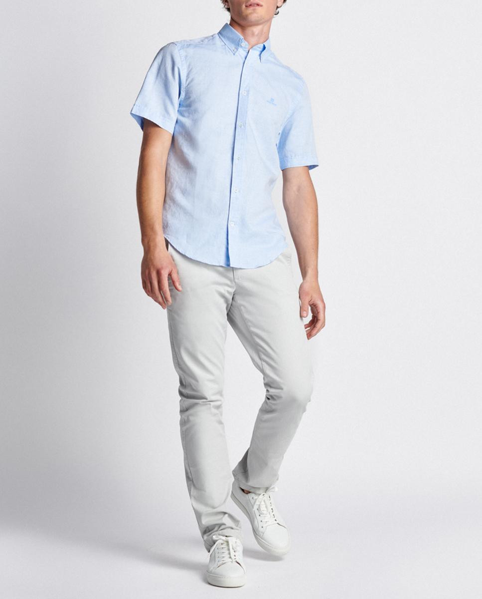 Cotton/Linen Shirt, Short Sleeve