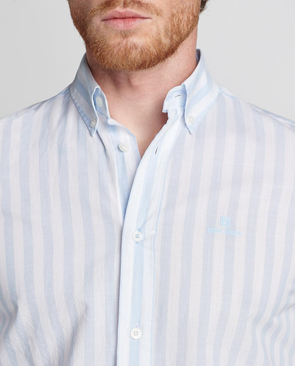 Striped poplin shirt Regular Fit