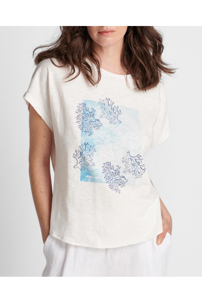 T-shirt with coral print