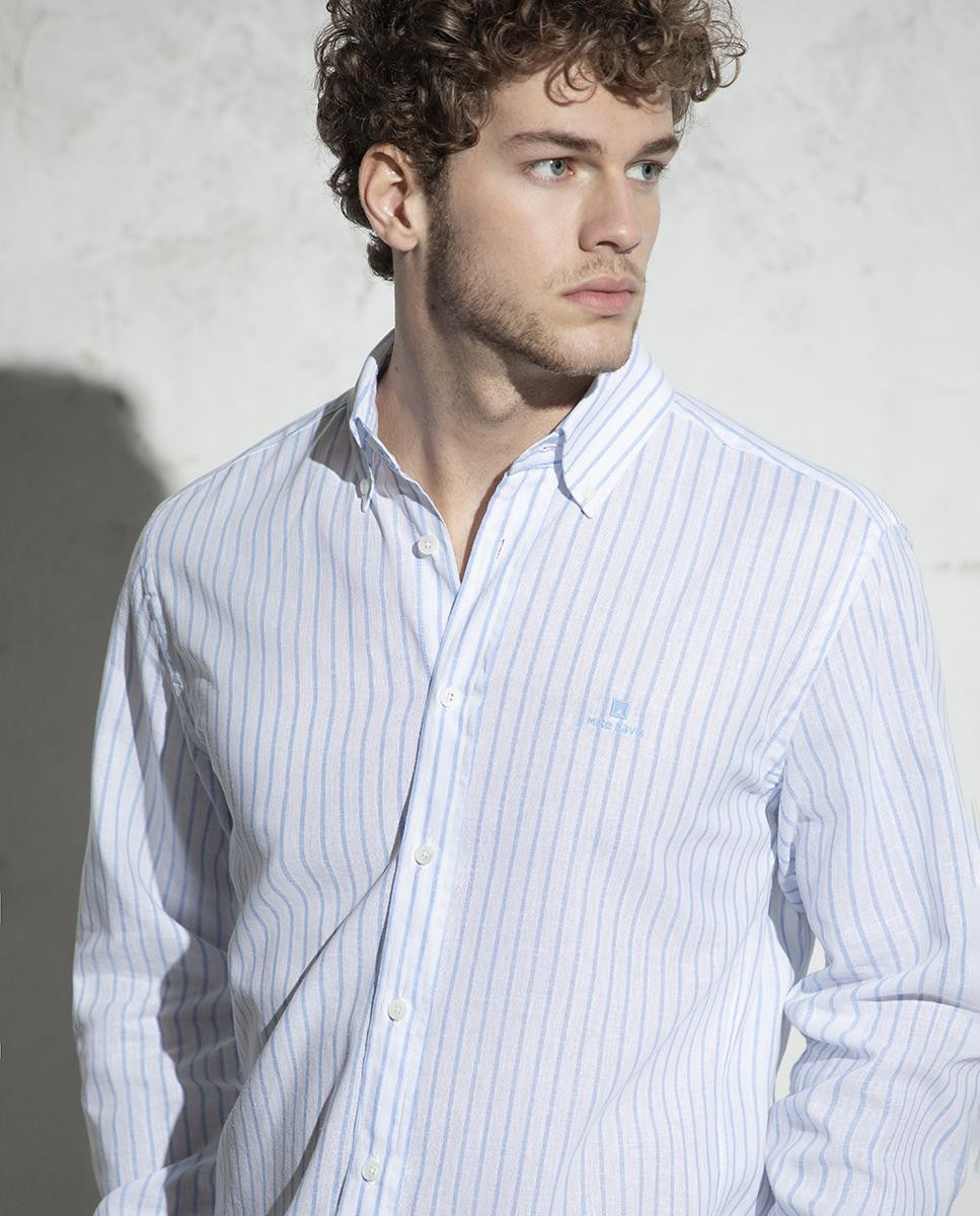 Striped Linen Shirt - Regular