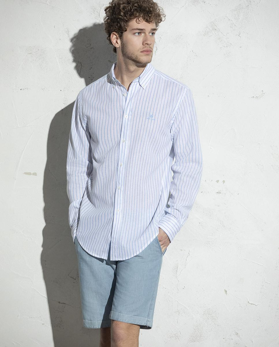 Striped Linen Shirt - Regular