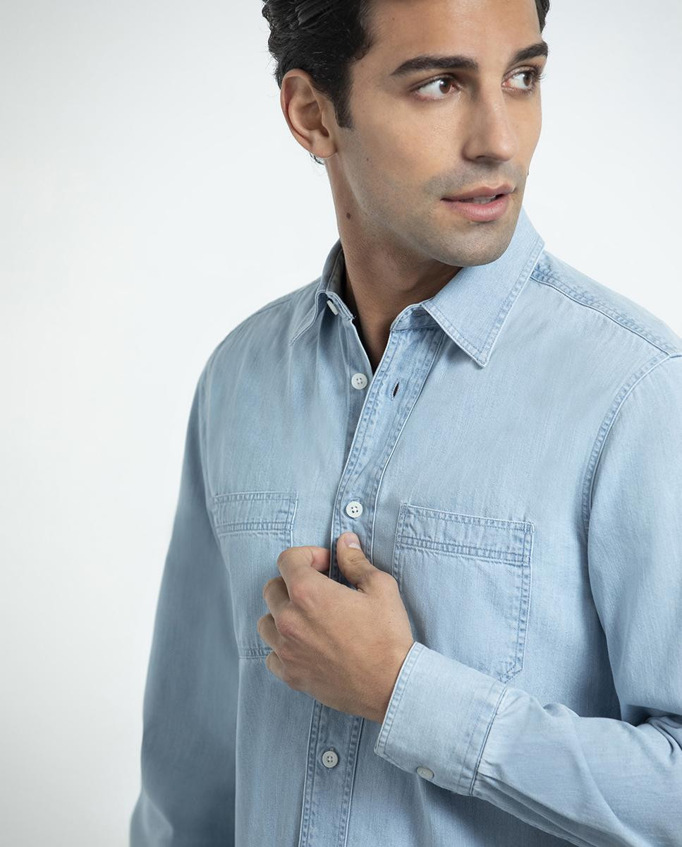 Jeans shirt with two pockets -...