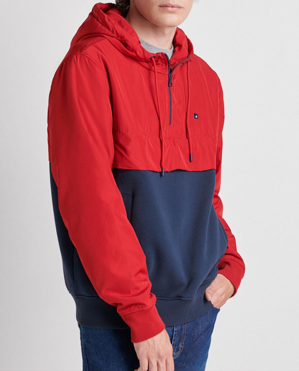 Hoodie Carded Fleece with Technical...