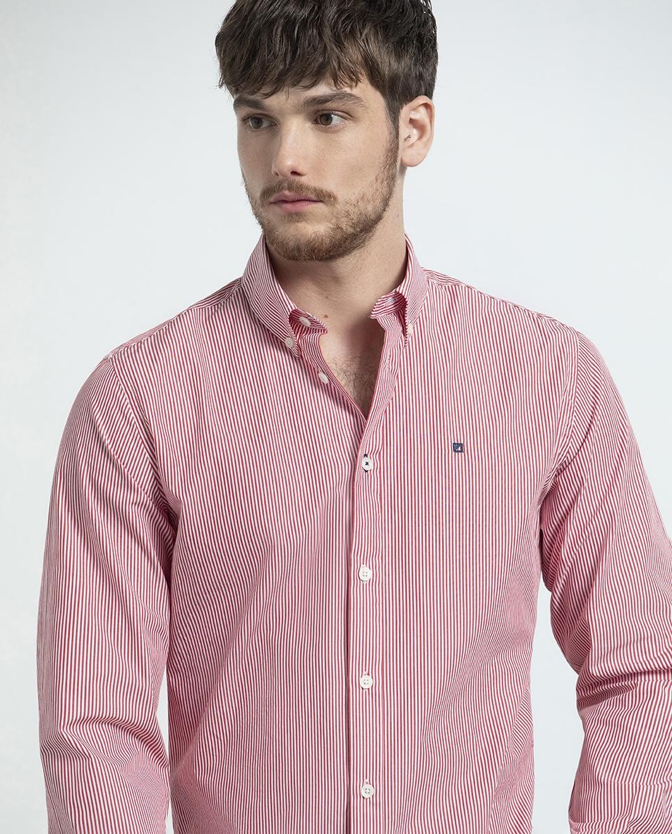 Camisa Casual Popeline Riscas...