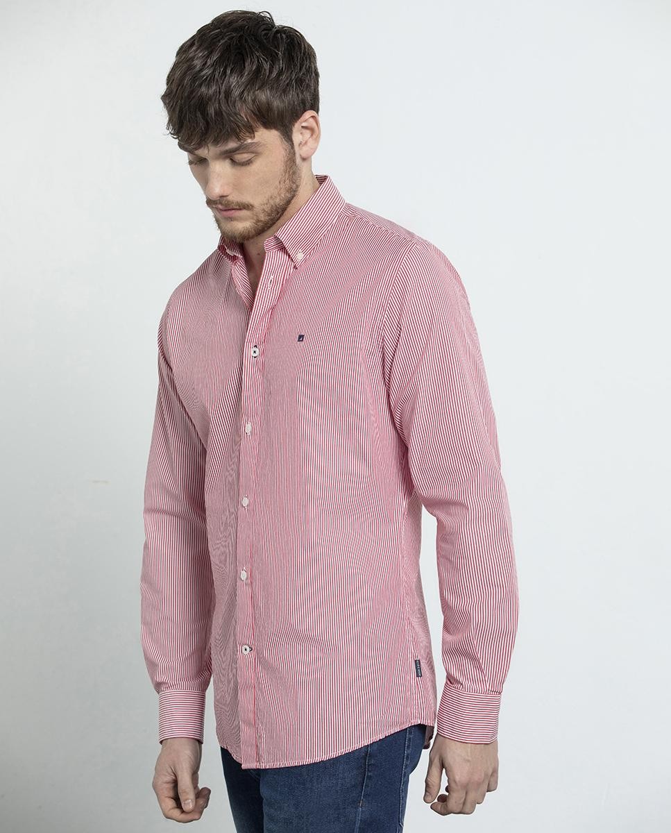 Camisa Casual Popeline Riscas...