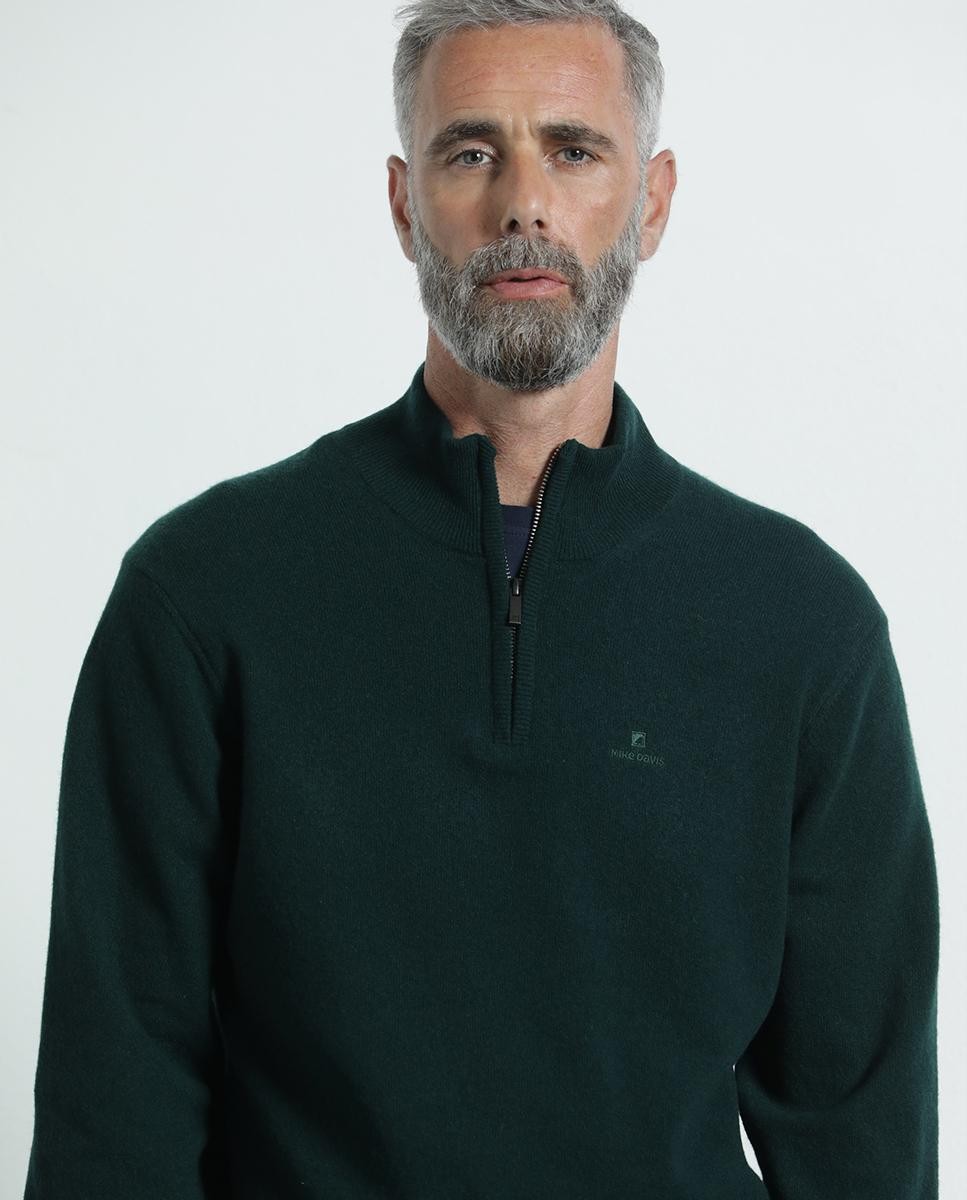 Merino Wool Extrafine Zip Polo