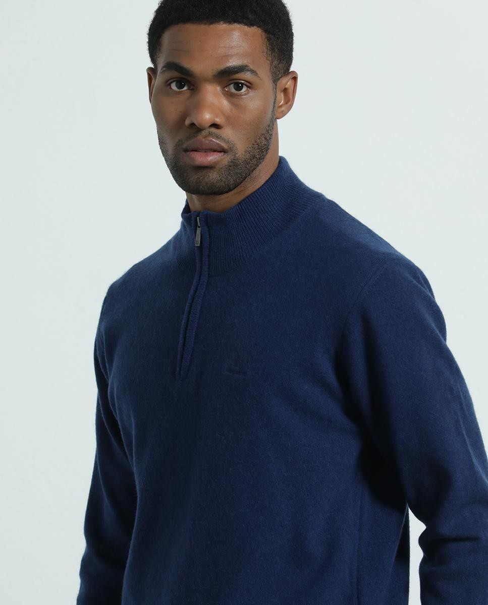 Merino Wool Extrafine Zip Polo