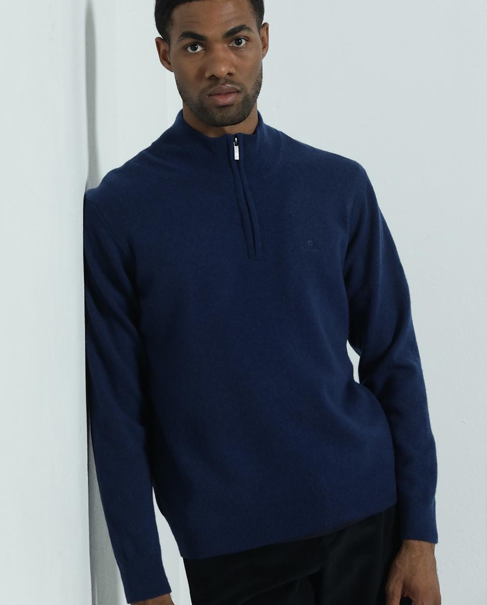 Merino Wool Extrafine Zip Polo