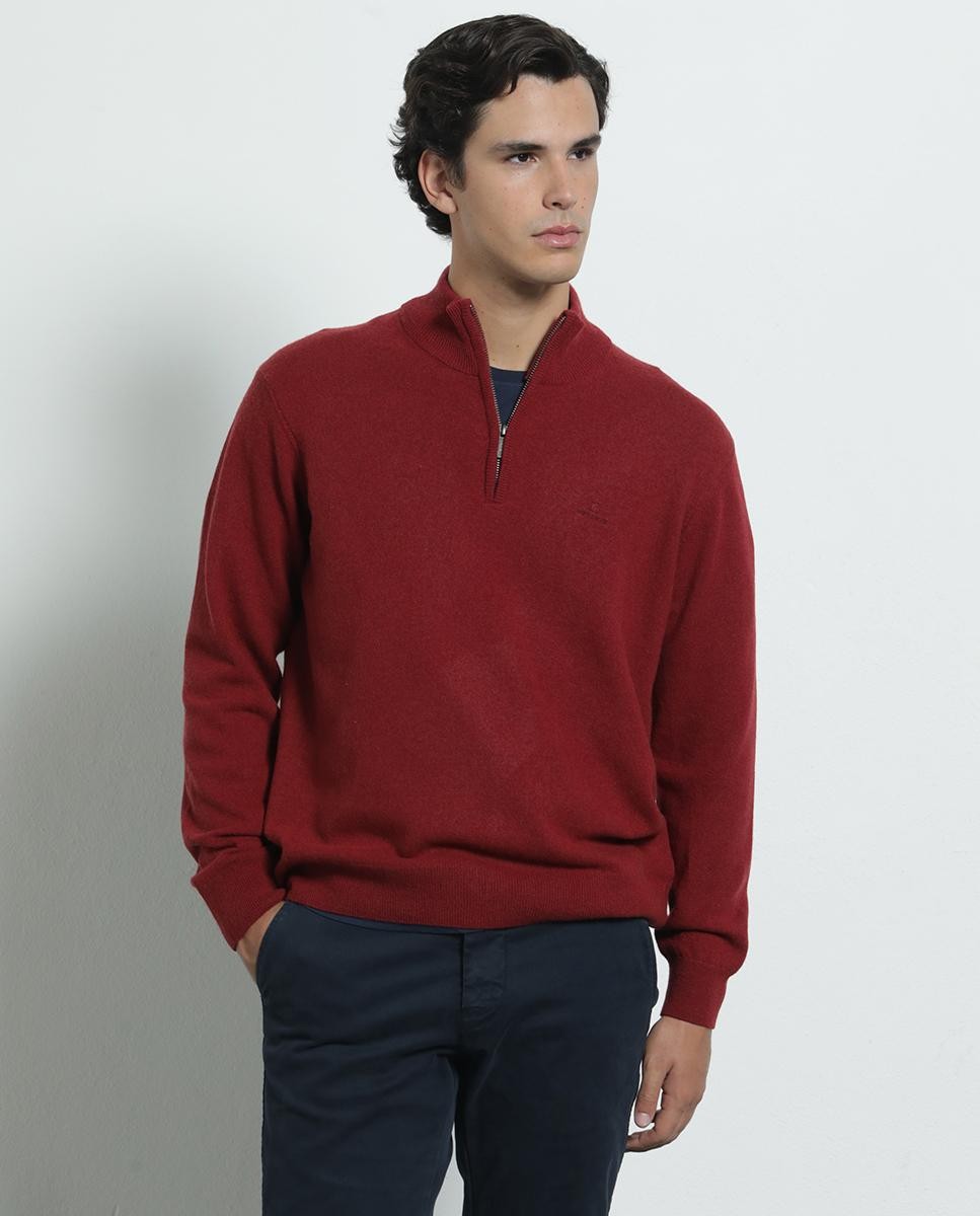 Merino Wool Extrafine Zip Polo