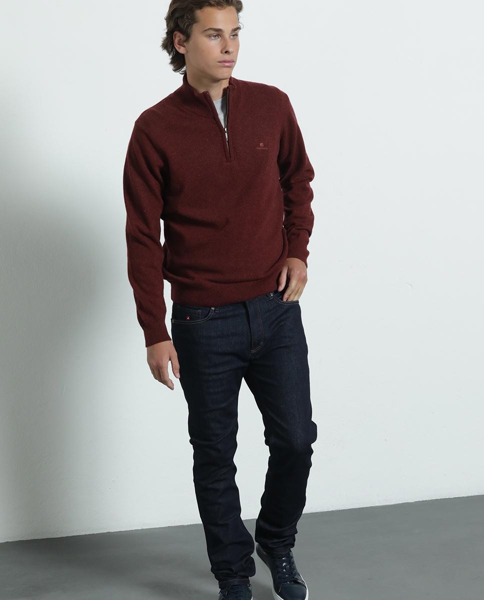 Merino Wool Extrafine Zip Polo