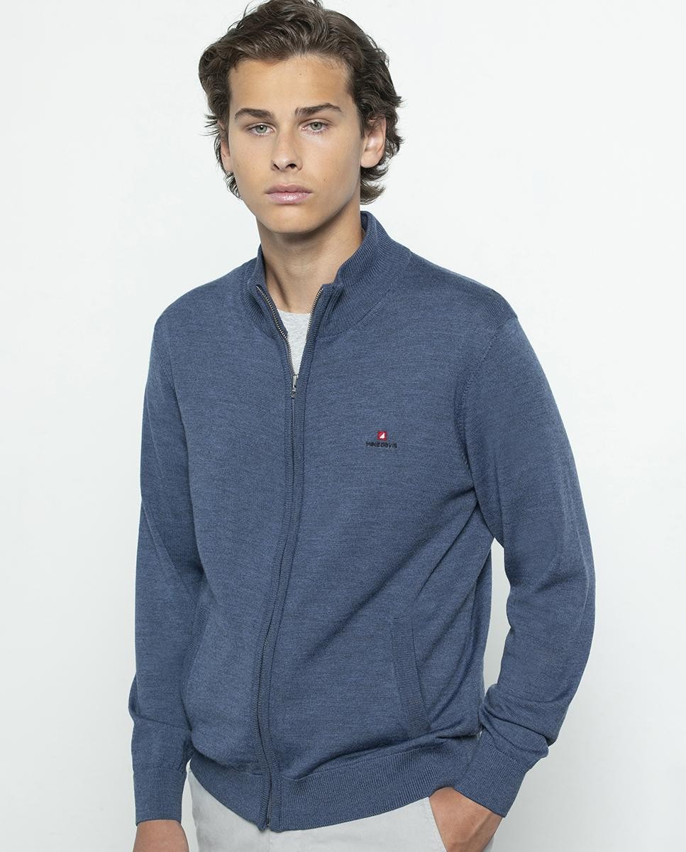 ADN Embroidered Merino Wool Zip Jacket