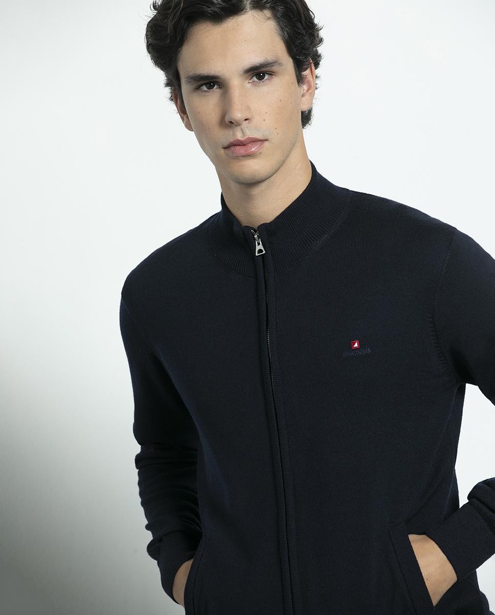 ADN Embroidered Merino Wool Zip Jacket