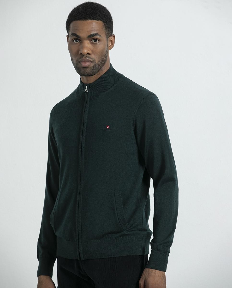 ADN Embroidered Merino Wool Zip Jacket