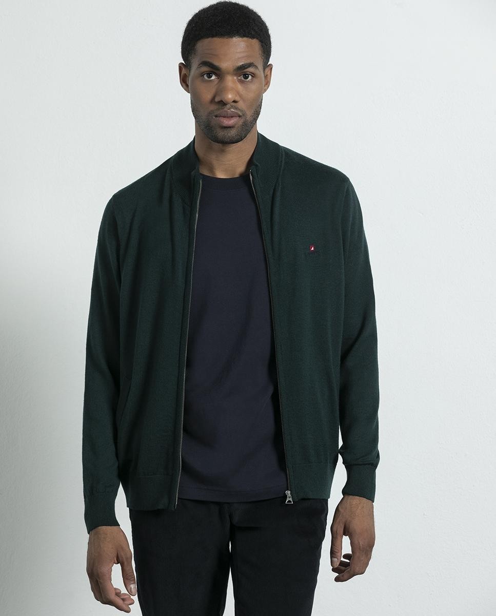 ADN Embroidered Merino Wool Zip Jacket