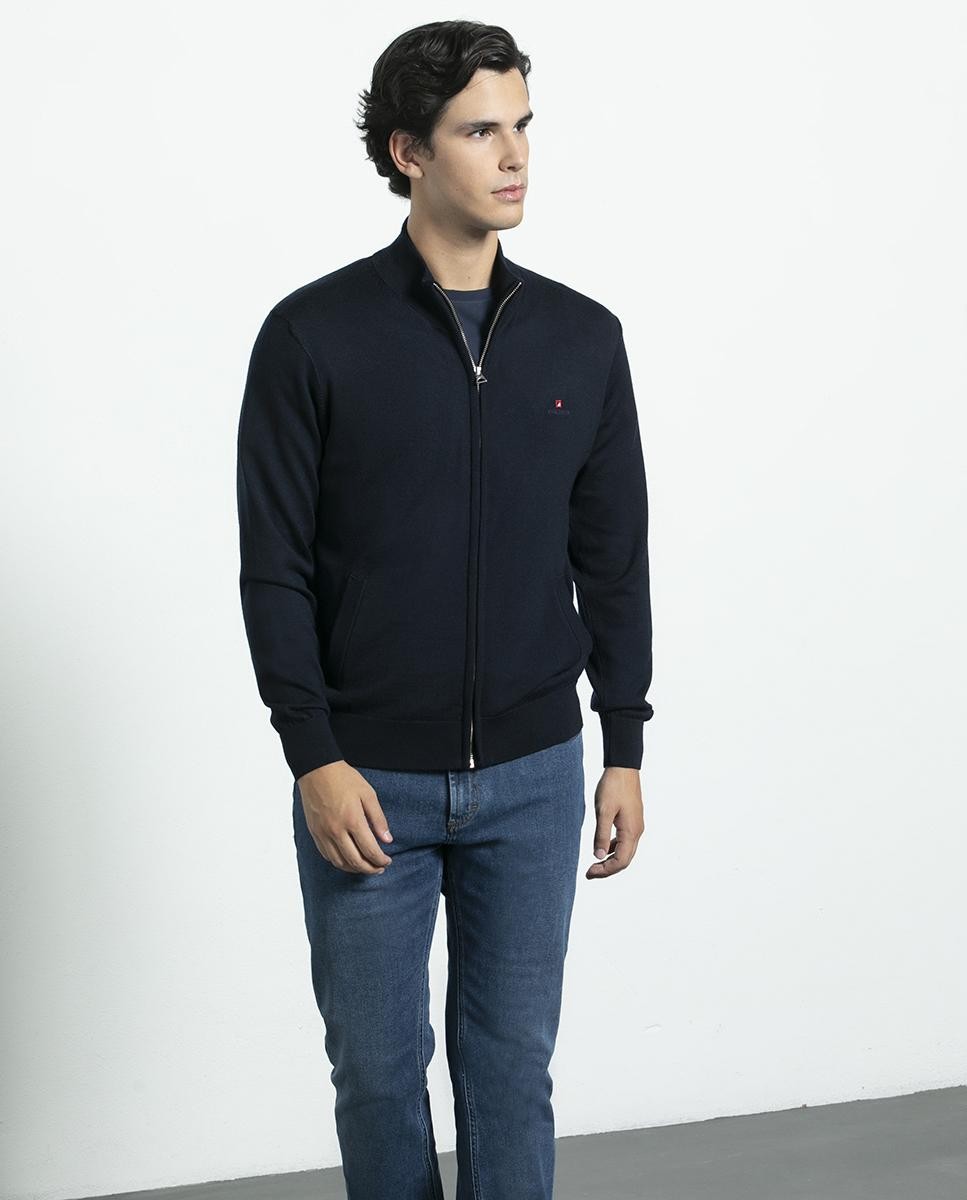 ADN Embroidered Merino Wool Zip Jacket