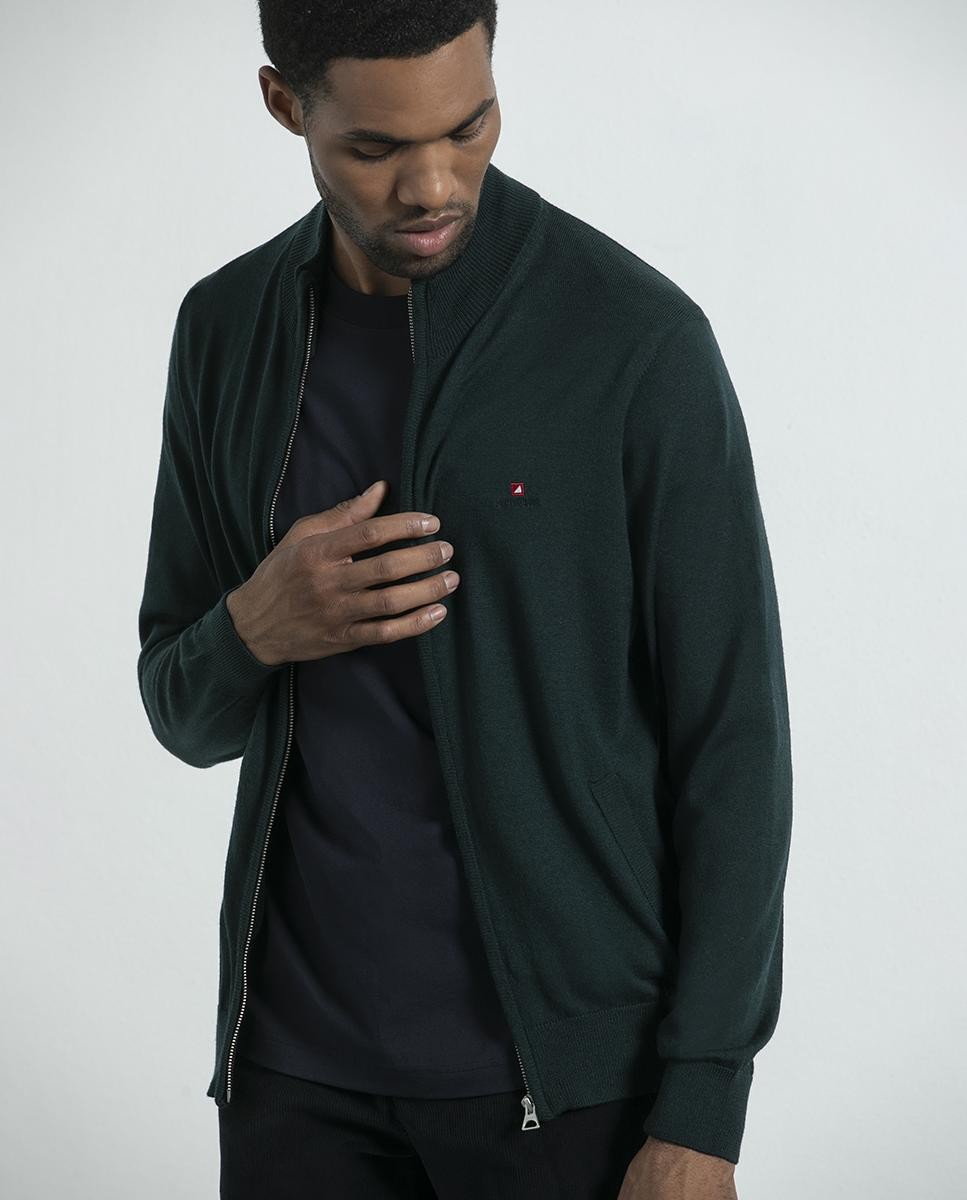 ADN Embroidered Merino Wool Zip Jacket