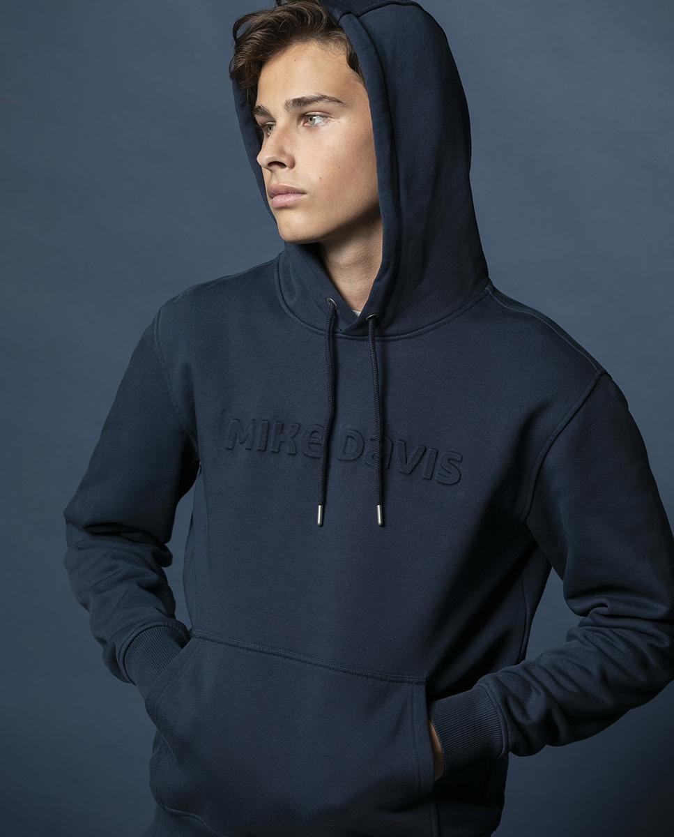 Hoodie Felpa Cardada C/ Embossed Mike...