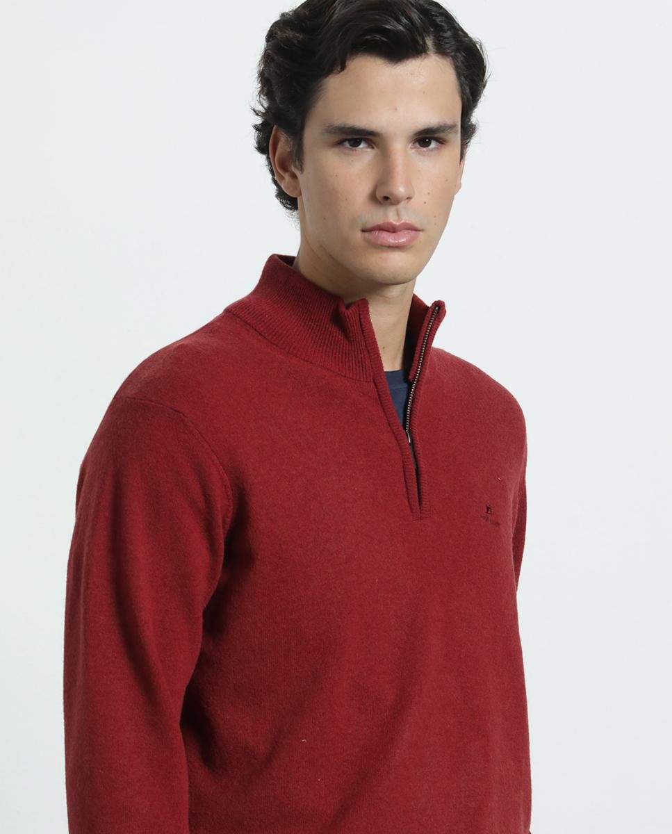 Merino Wool Extrafine Zip Polo