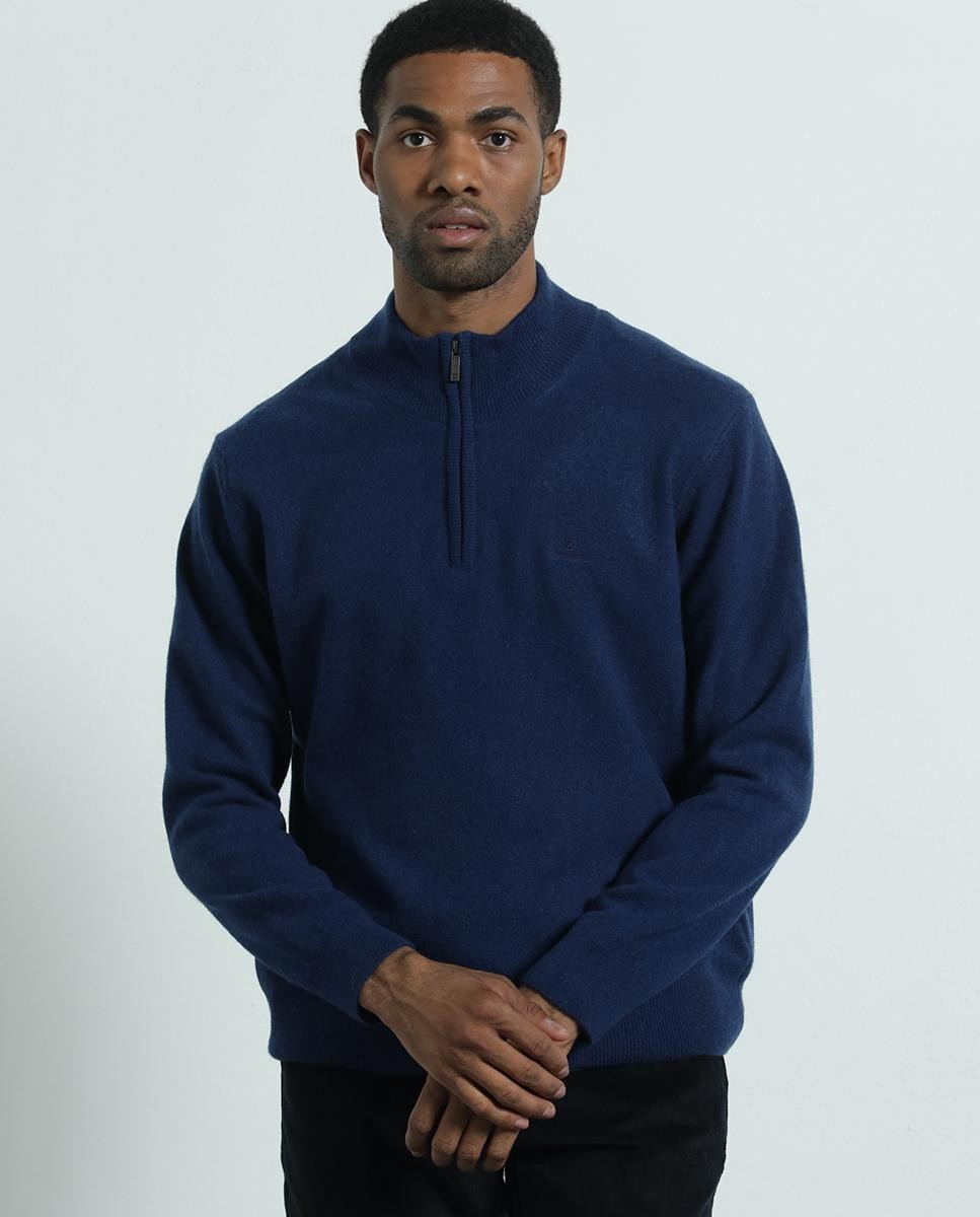 Merino Wool Extrafine Zip Polo