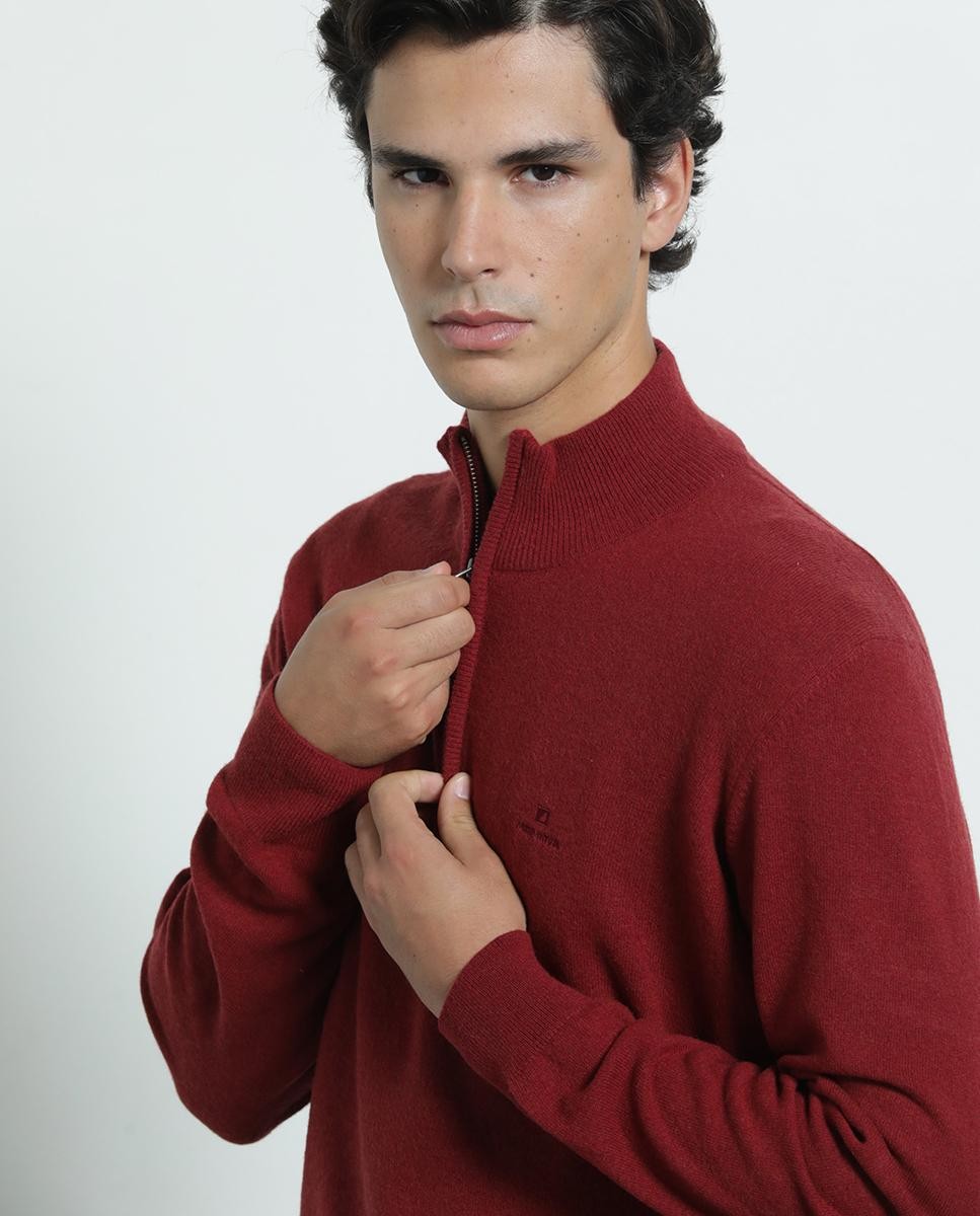 Merino Wool Extrafine Zip Polo