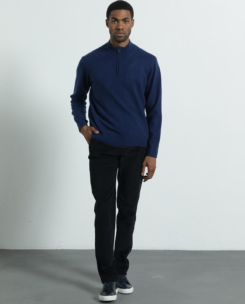 Merino Wool Extrafine Zip Polo