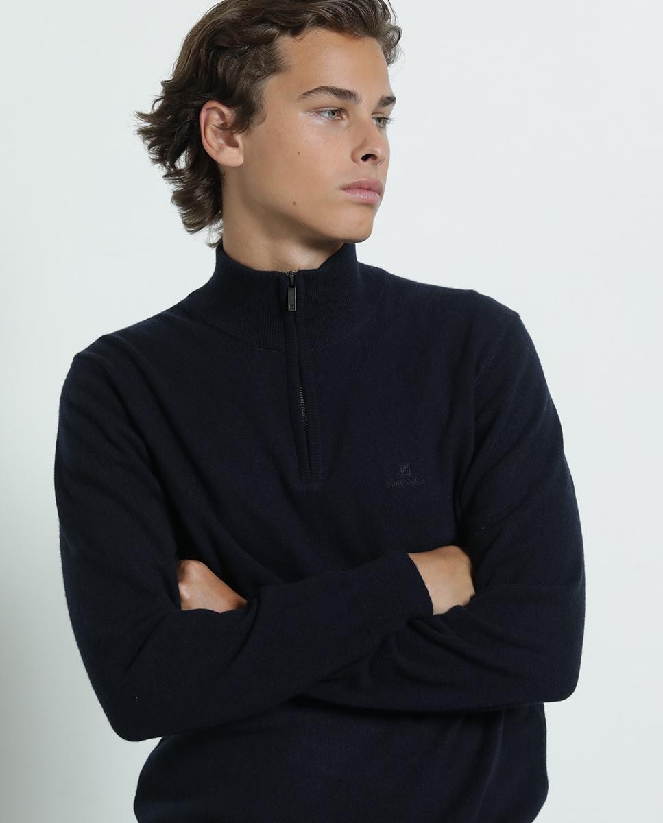 Merino Wool Extrafine Zip Polo