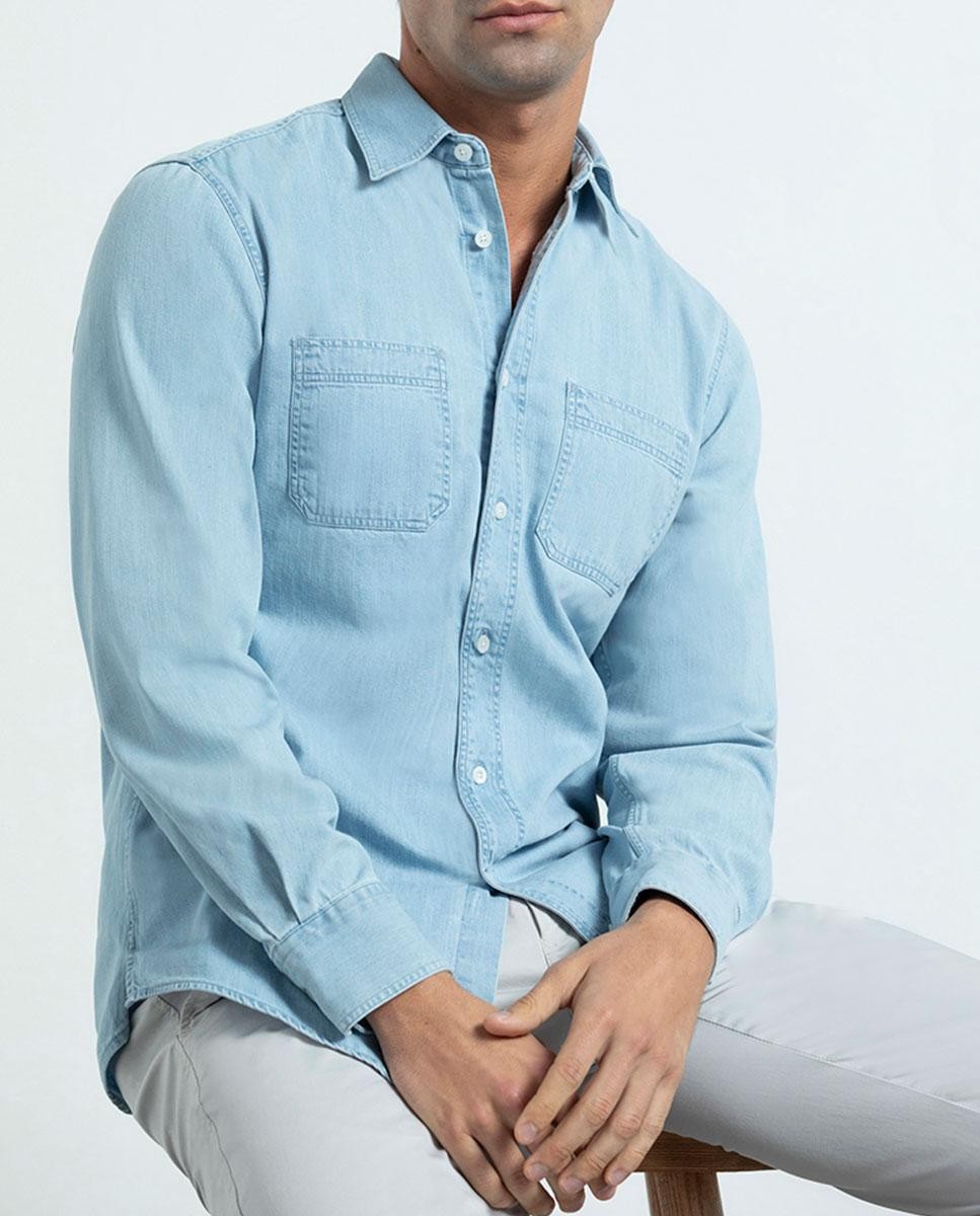 Jeans shirt with two pockets -...