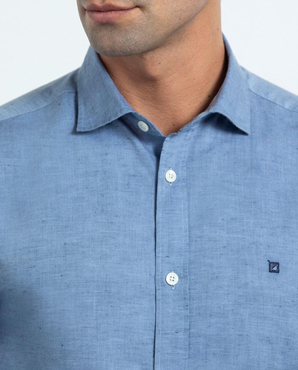Camisa de algodón / lino - Slim Fit