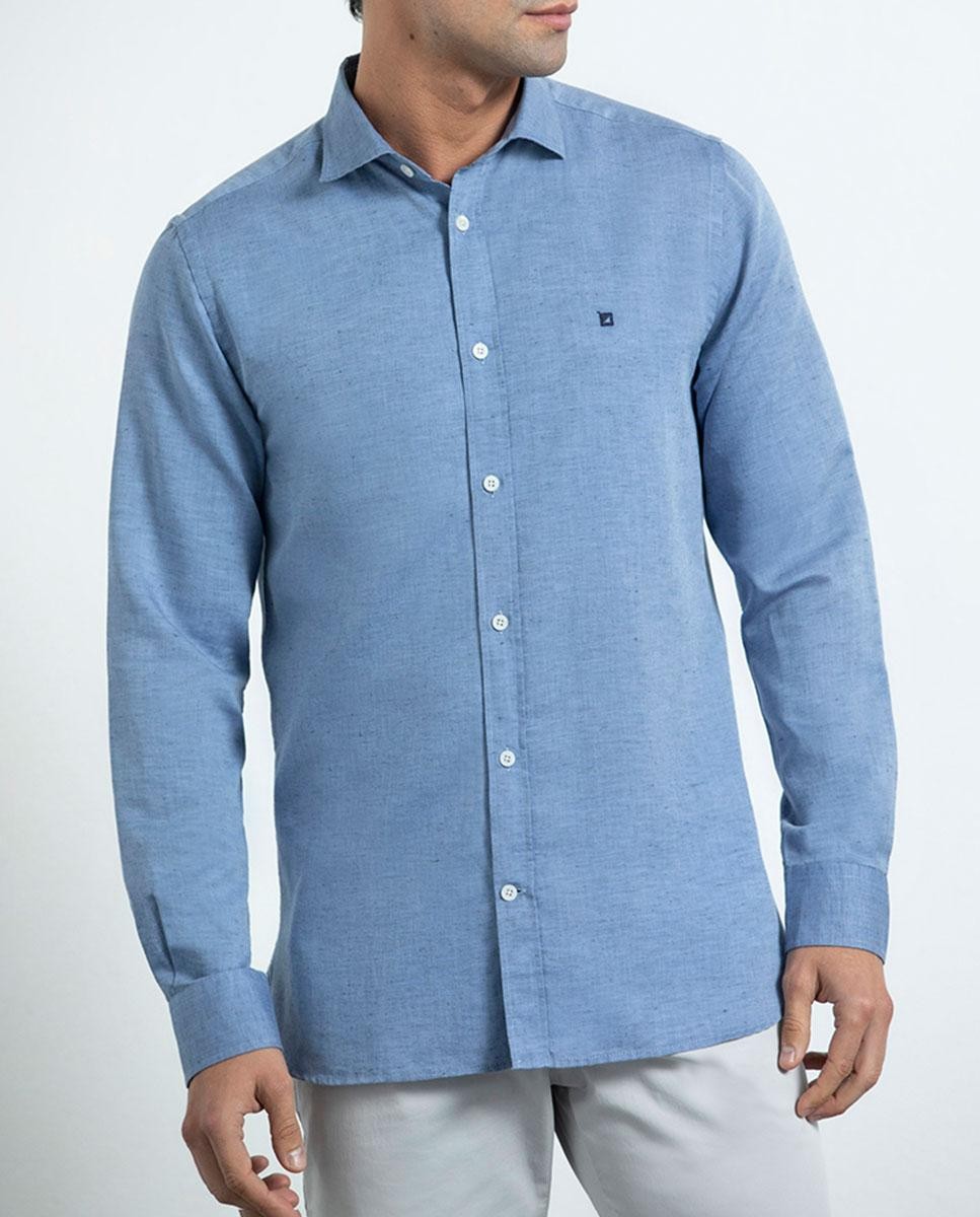 Camisa de algodón / lino - Slim Fit