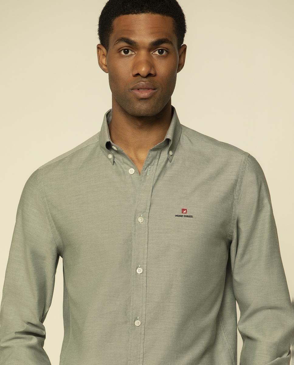 ADN Embroidered Oxford Slim Shirt