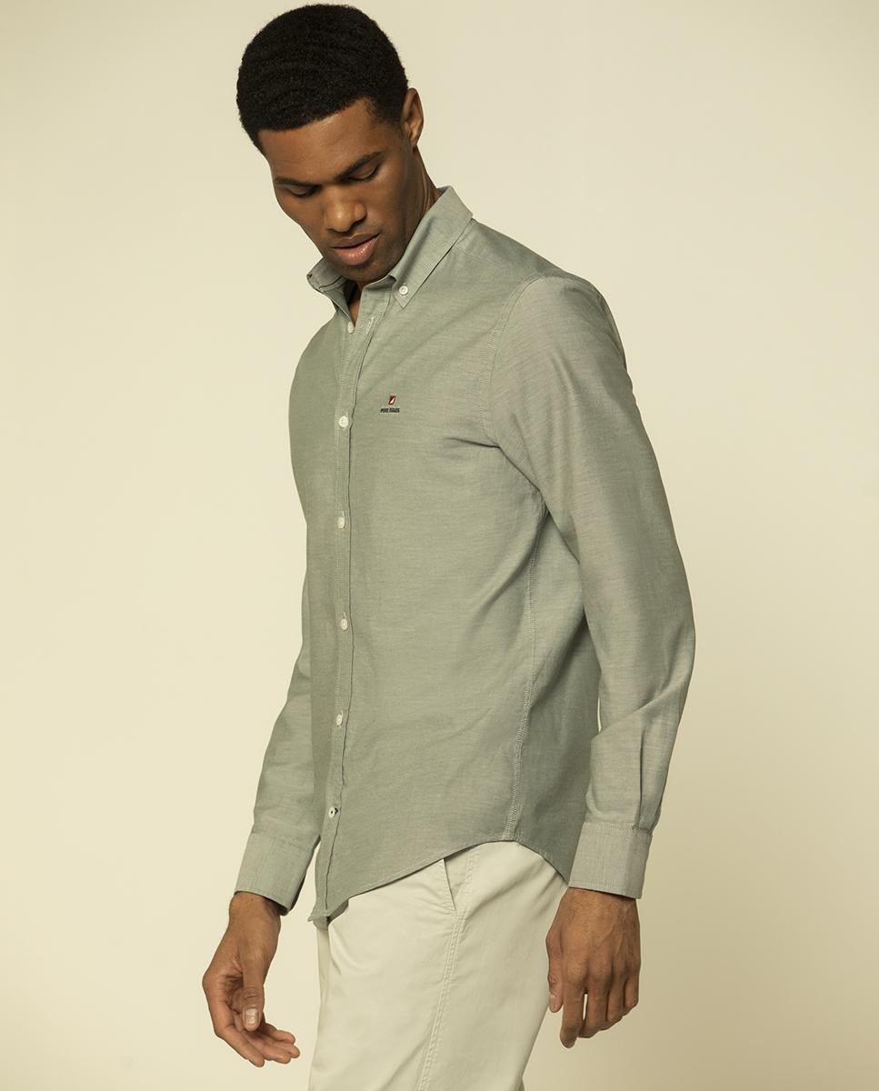 ADN Embroidered Oxford Slim Shirt
