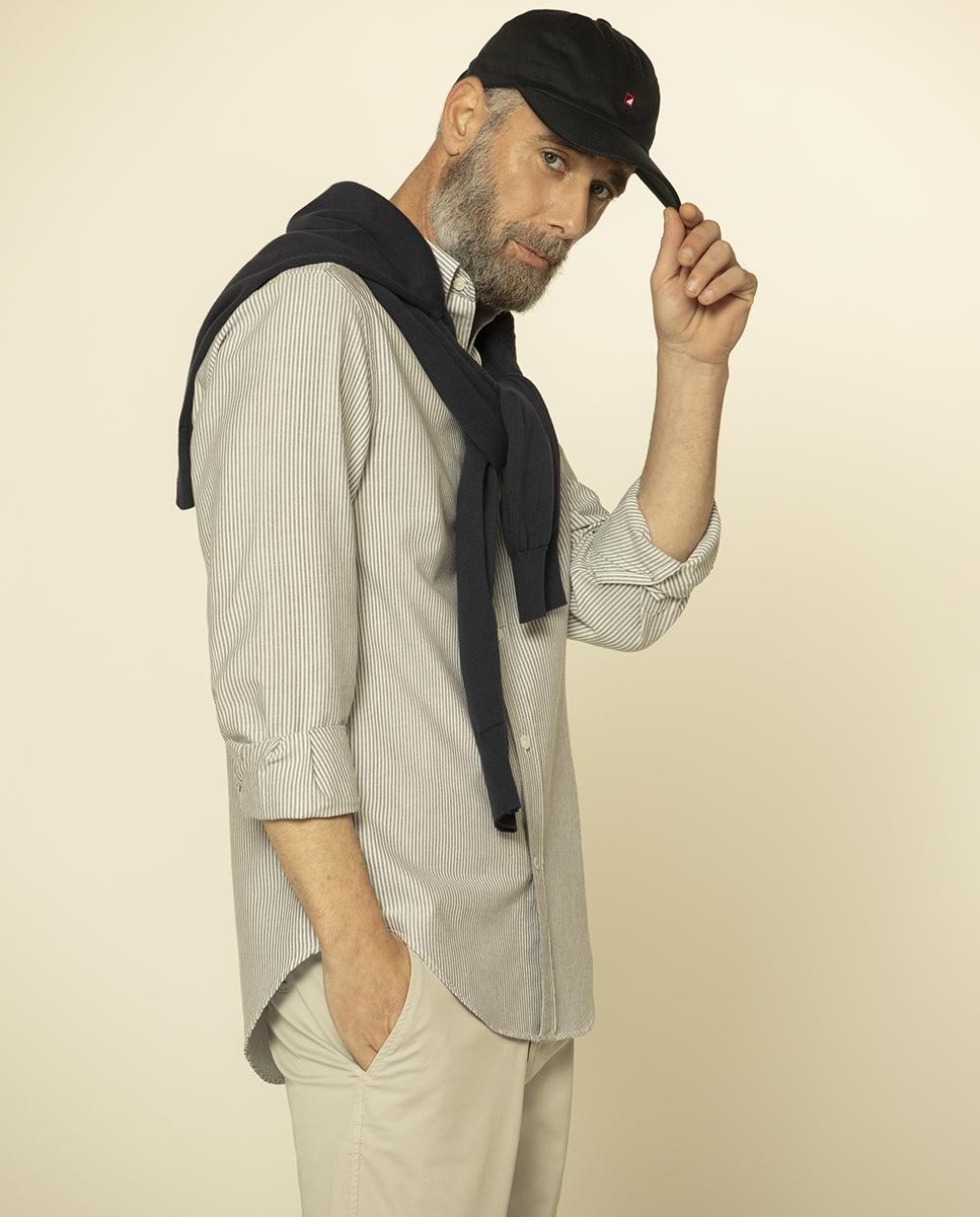 Camisa Risca Oxford Essential - Regular