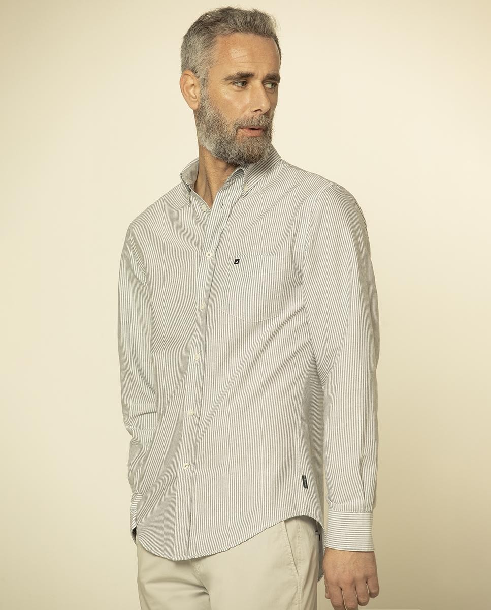 Camisa Risca Oxford Essential - Regular