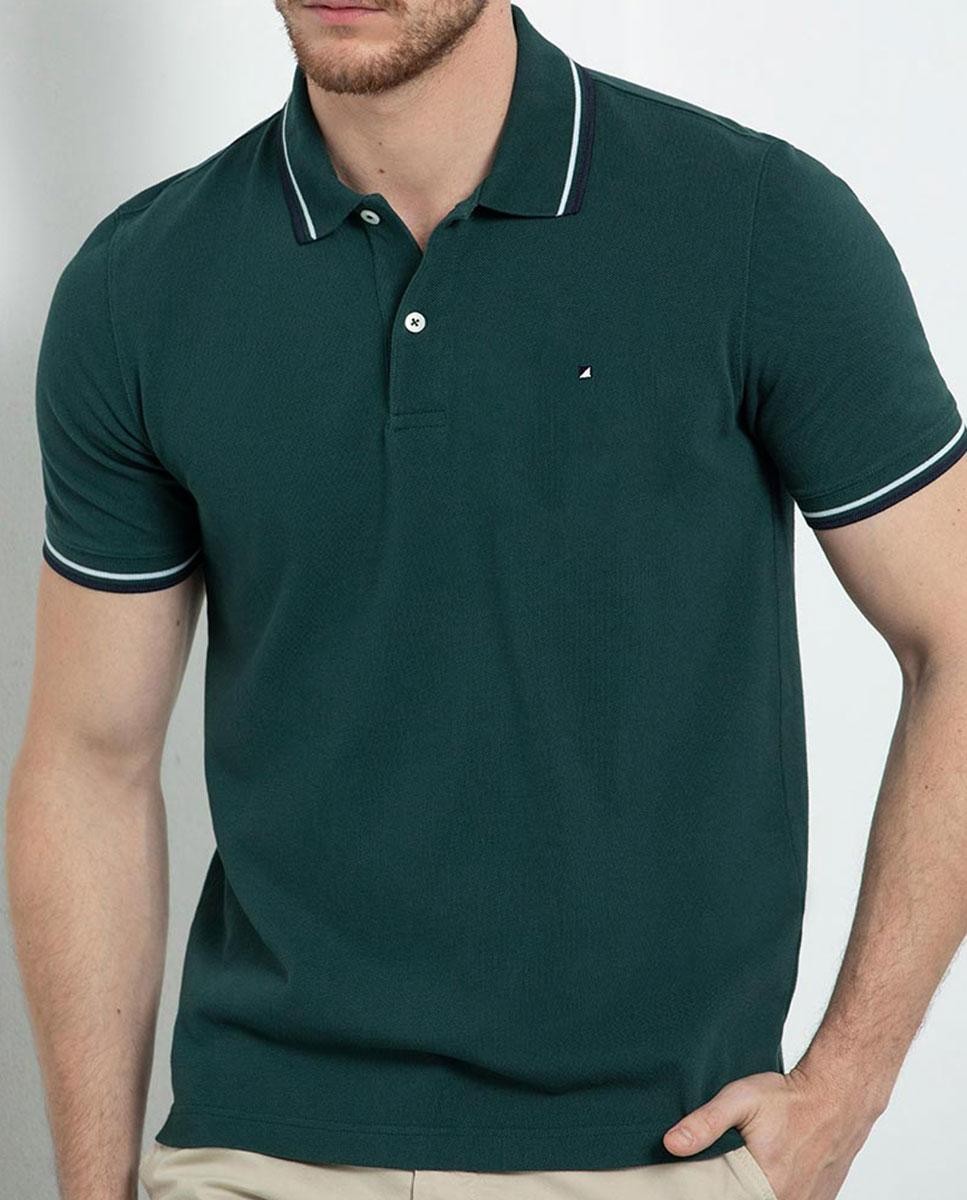 Piquet Polo With Straight Stripes - Slim