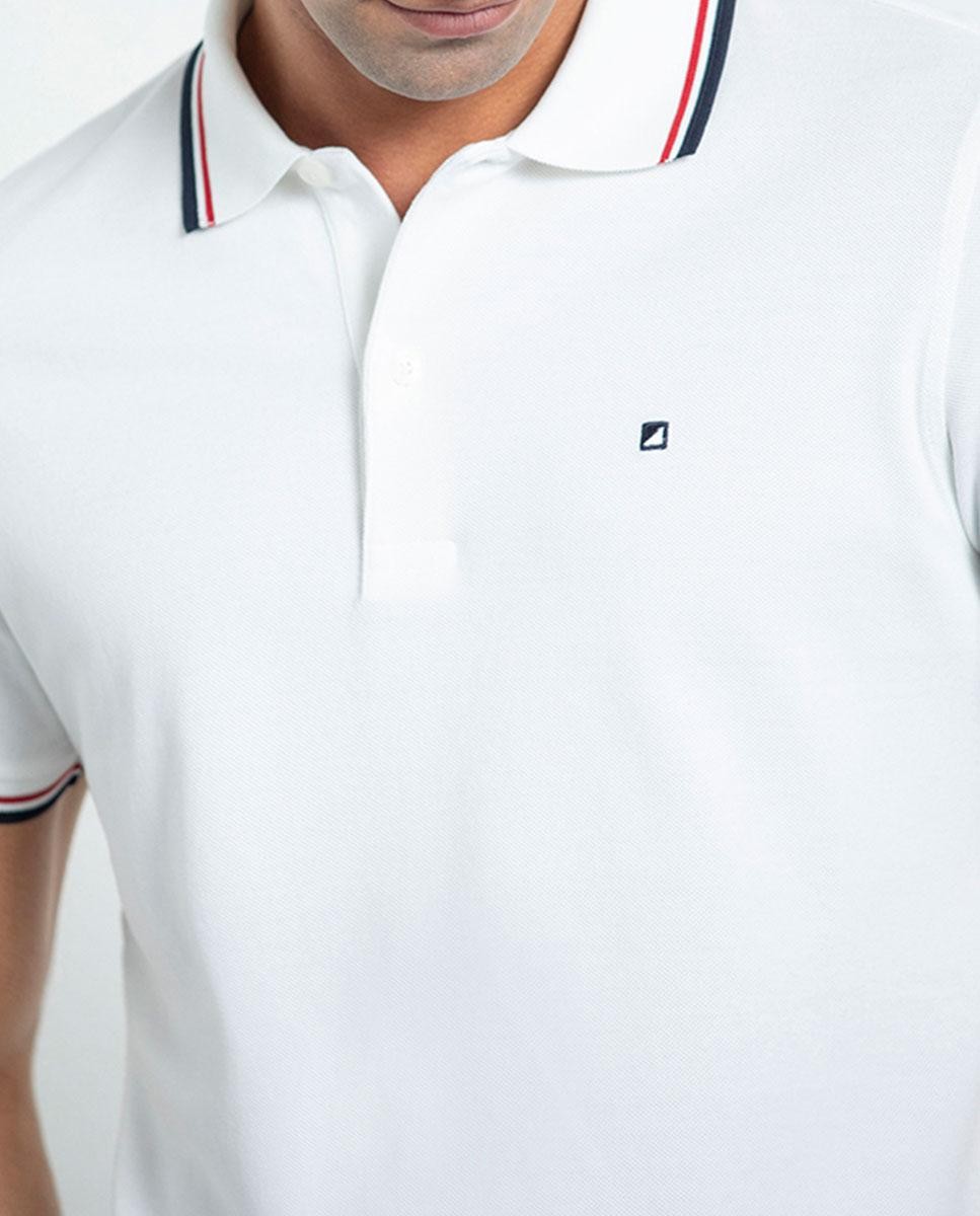 Piquet Polo With Straight Stripes - Slim