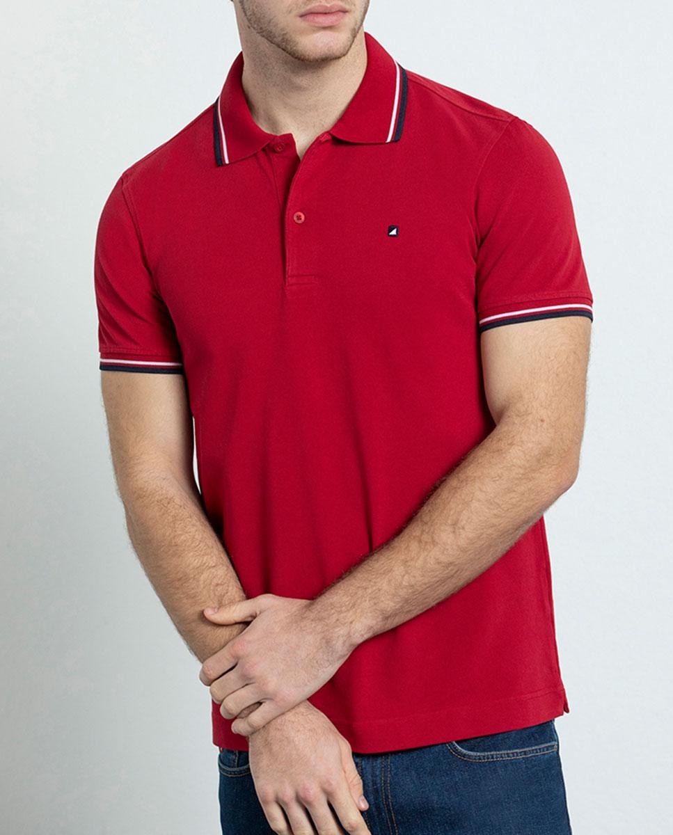 Piquet Polo With Straight Stripes - Slim