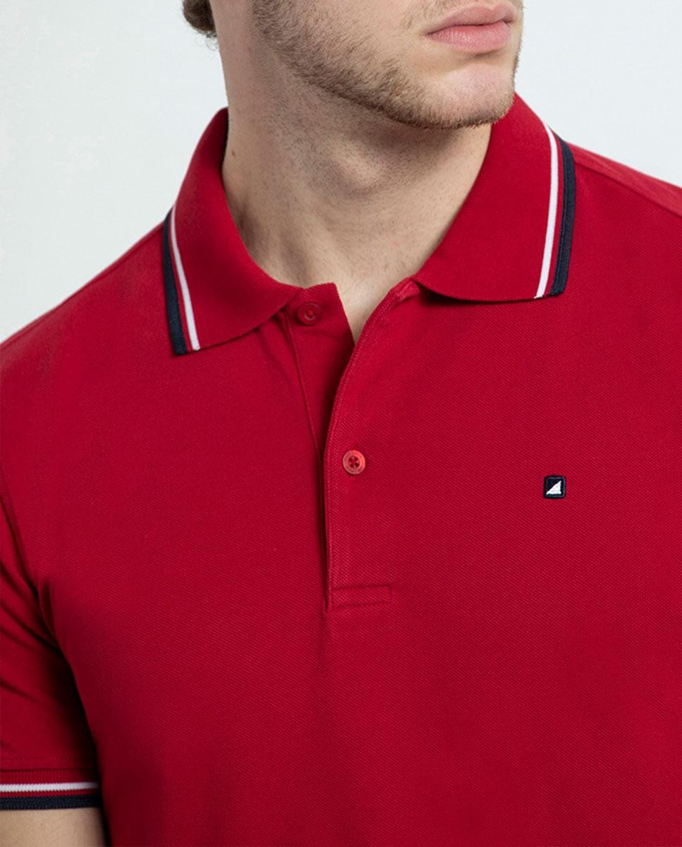 Piquet Polo With Straight Stripes - Slim