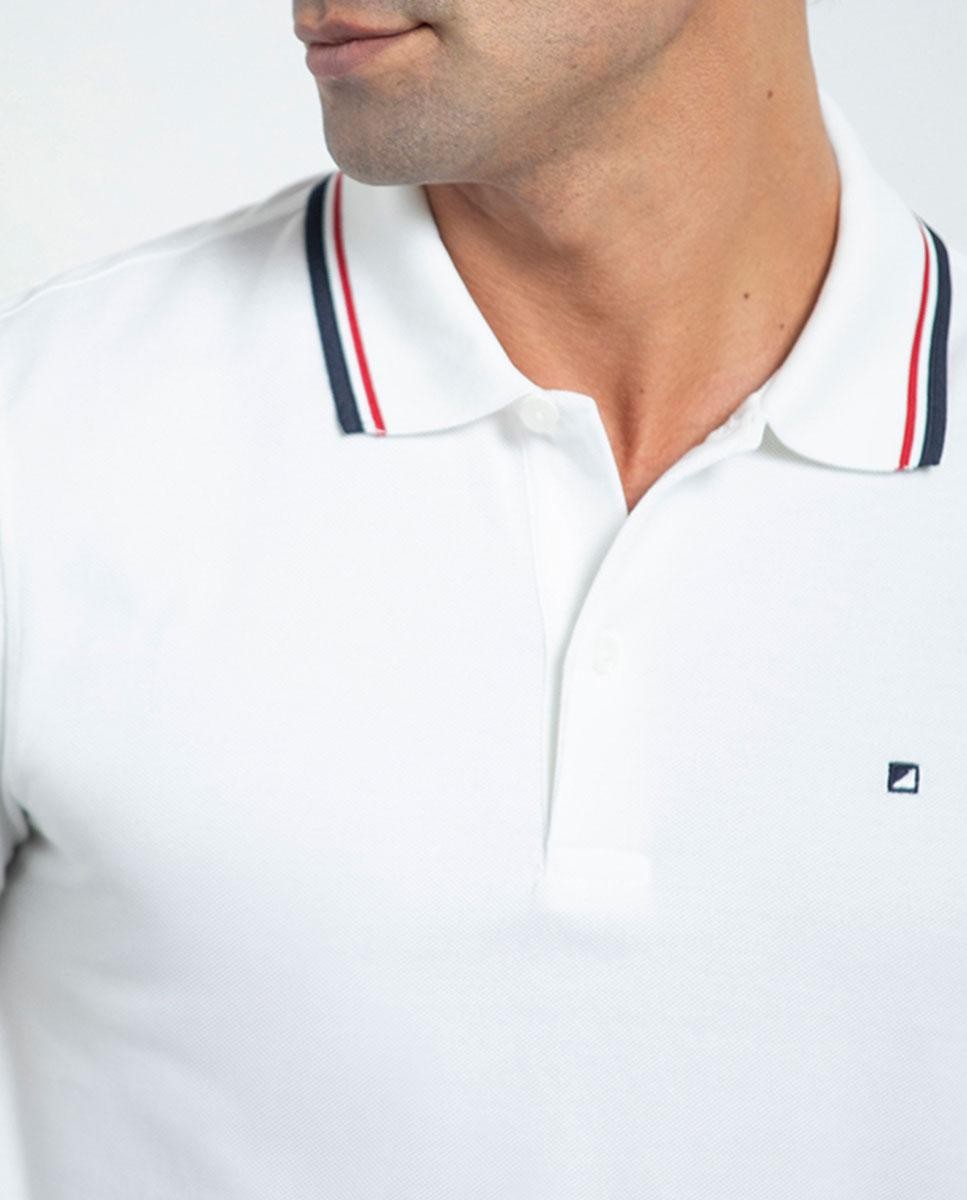 Piquet Polo With Straight Stripes - Slim