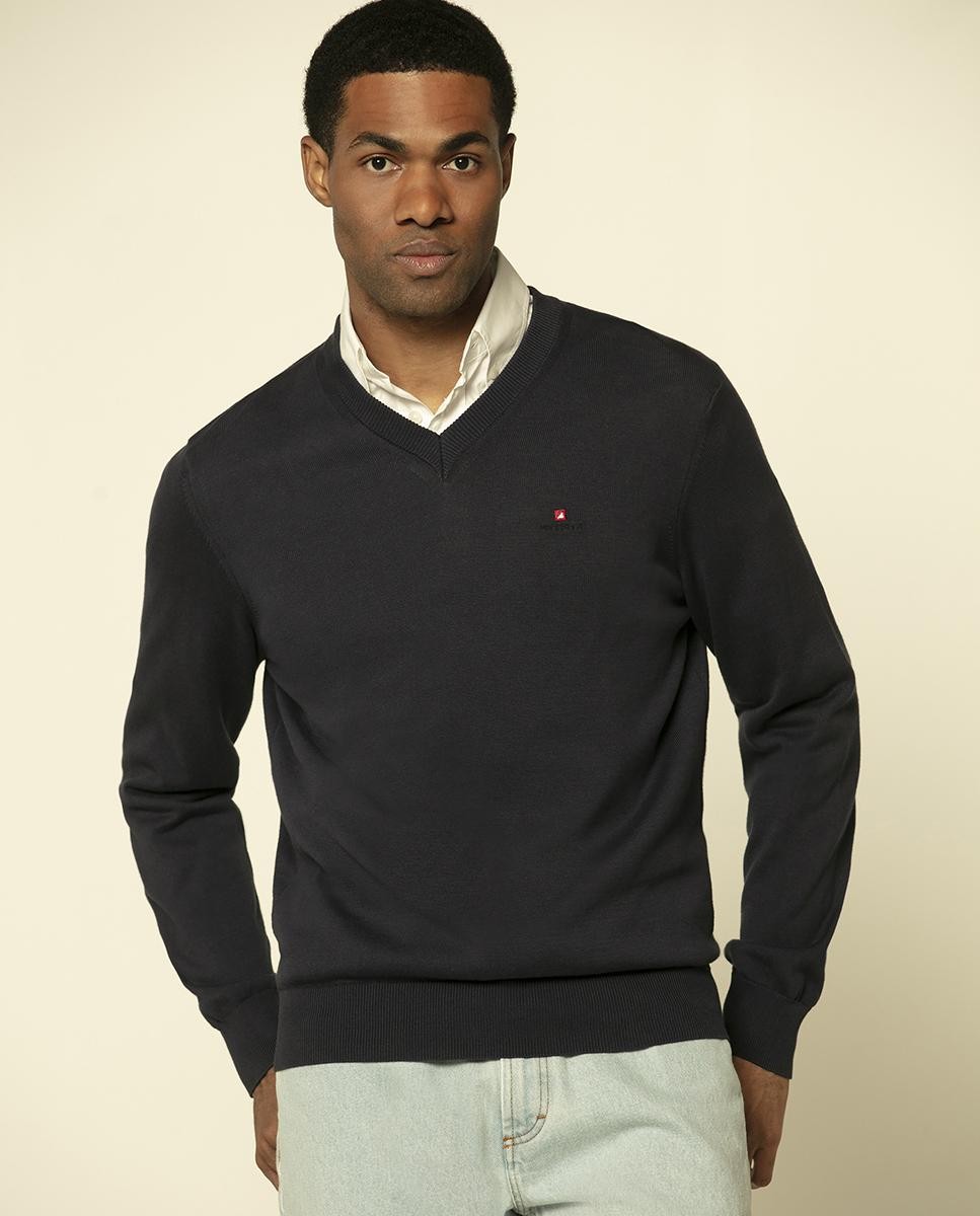 V´Neck Algodão Bordado ADN