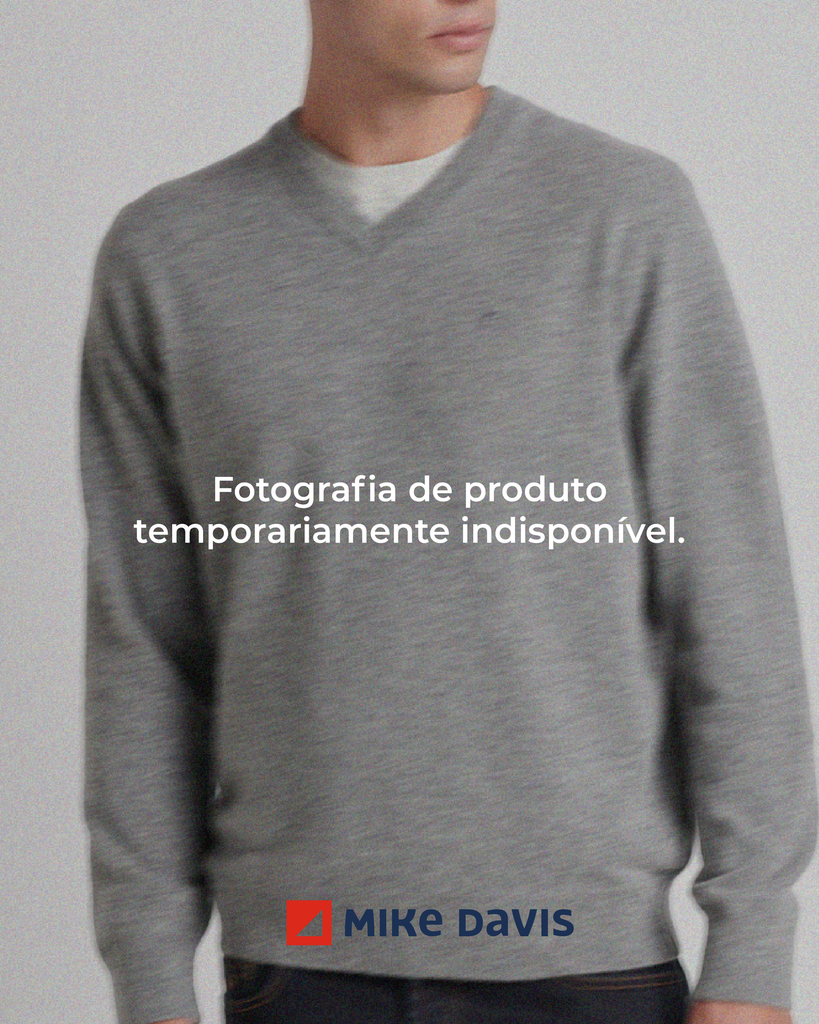 Crewneck Tricot Lã Seda Botoné