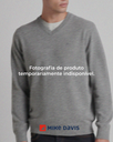 Crewneck Tricot Lã Seda Botoné