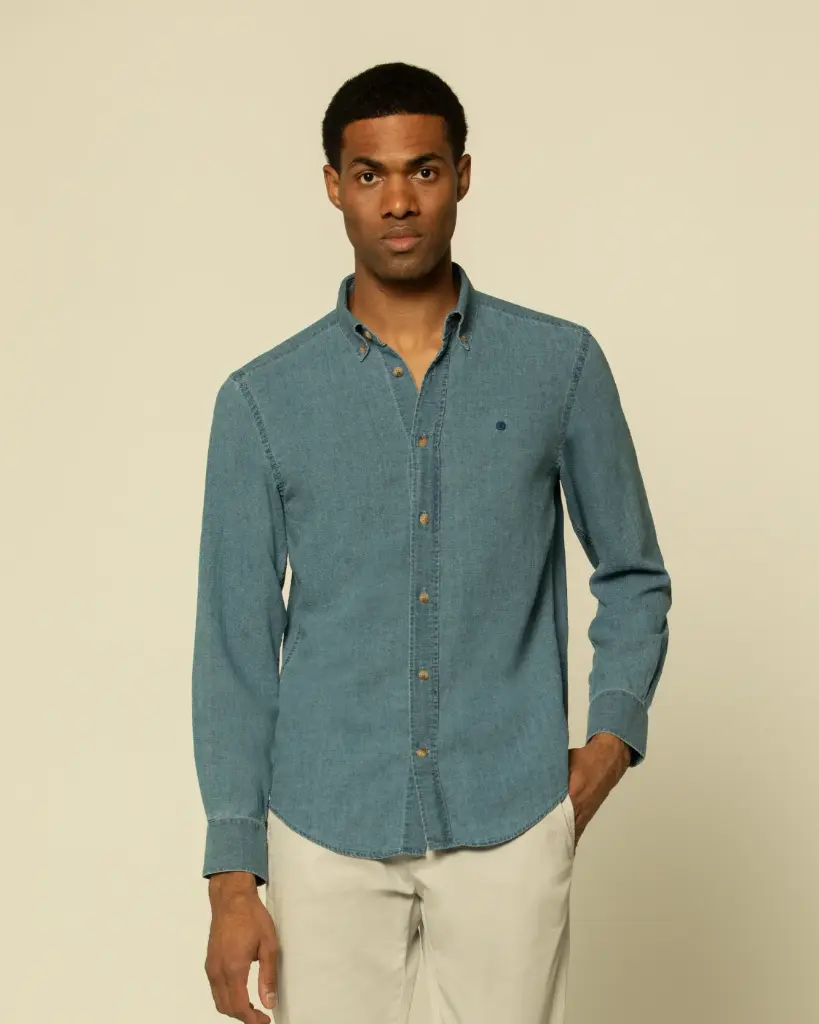 Camisa De Linho Indigo - Regular Fit