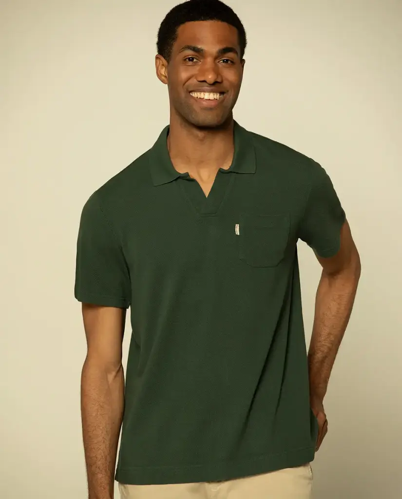 Polo Piquet Viscose Algodão c/ Bolso - Regular
