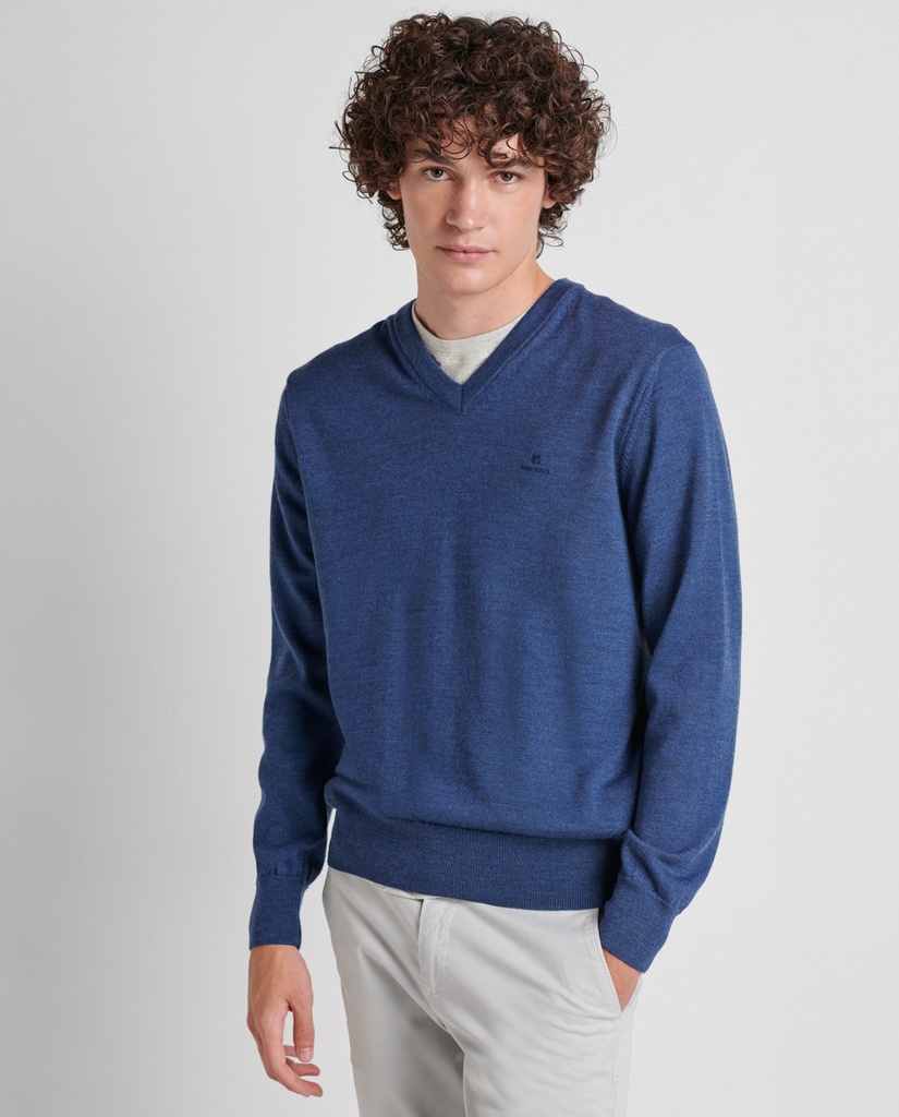 V´Neck Lã Merino Extrafino