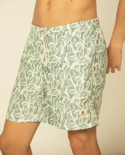 Calções Banho Floral Camo Print
