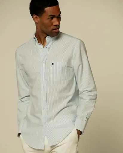 Camisa Risca Oxford Essential - Regular